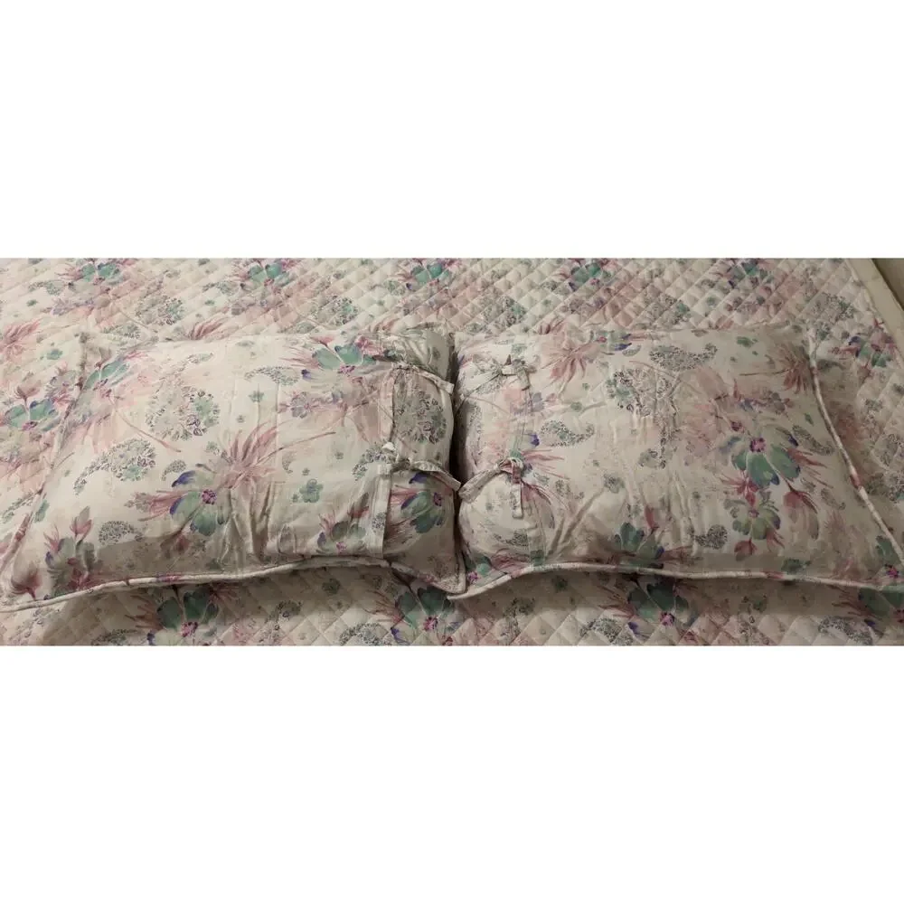 Soft Surroundings King Quilted Comforter Set w/ 2 Pillow Shams 3 Piece Bedding